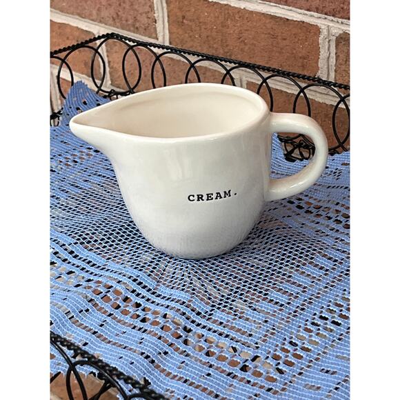 Rae Dunn Cream Pottery Typewriter Font HTF - Picture 1 of 4
